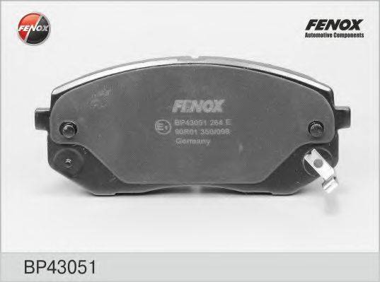 FENOX BP43051 Комплект гальмівних колодок, дискове гальмо