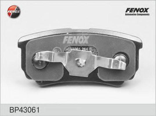 FENOX BP43061 Комплект гальмівних колодок, дискове гальмо