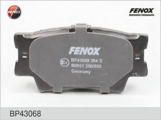 FENOX BP43068 Комплект гальмівних колодок, дискове гальмо