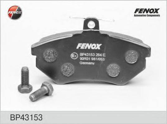 FENOX BP43153 Комплект гальмівних колодок, дискове гальмо