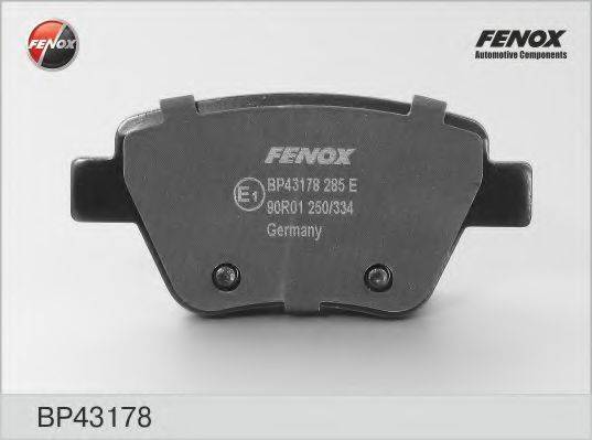 FENOX BP43178 Комплект гальмівних колодок, дискове гальмо