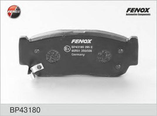 FENOX BP43180 Комплект гальмівних колодок, дискове гальмо
