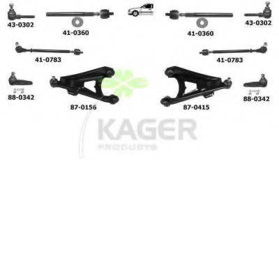 KAGER 800165 Підвіска колеса