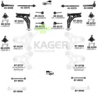 KAGER 800370 Підвіска колеса