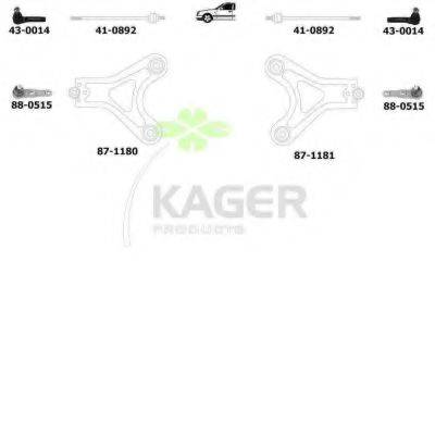 KAGER 800665 Підвіска колеса