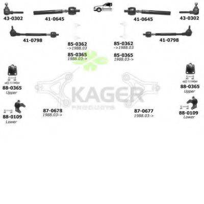 KAGER 800838 Підвіска колеса