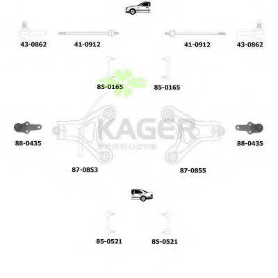 KAGER 801169 Підвіска колеса