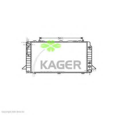 KAGER 310019 Радіатор, охолодження двигуна