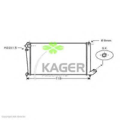 KAGER 310170 Радіатор, охолодження двигуна