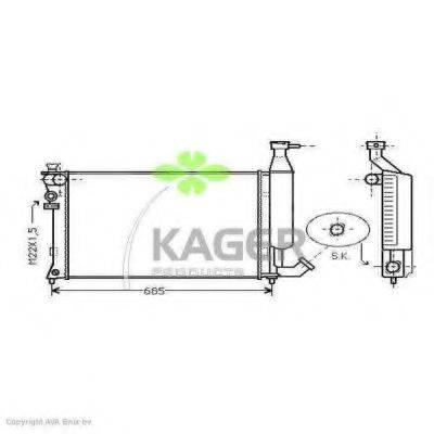 KAGER 310184 Радіатор, охолодження двигуна