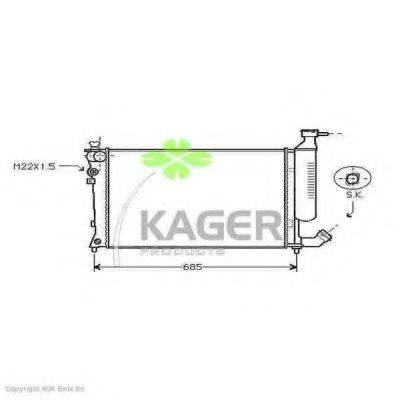 KAGER 310193 Радіатор, охолодження двигуна