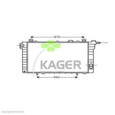 KAGER 310245 Радіатор, охолодження двигуна