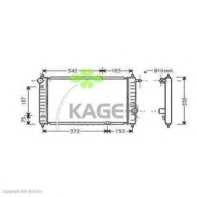 KAGER 310301 Радіатор, охолодження двигуна