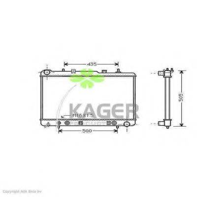 KAGER 310306 Радіатор, охолодження двигуна