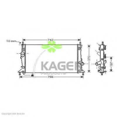 KAGER 310367 Радіатор, охолодження двигуна