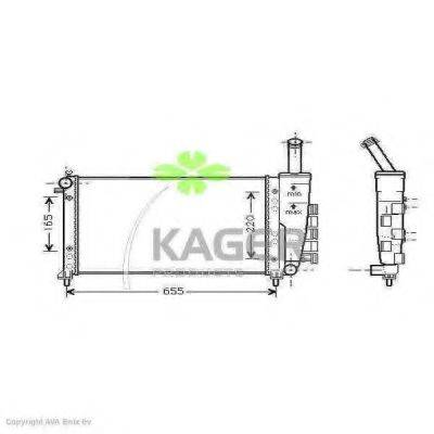 KAGER 310448 Радіатор, охолодження двигуна