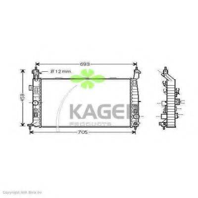 KAGER 310823 Радіатор, охолодження двигуна