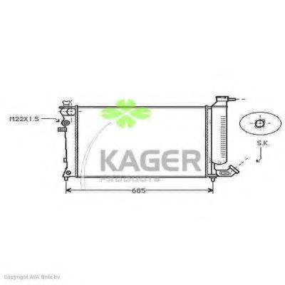 KAGER 310856 Радіатор, охолодження двигуна