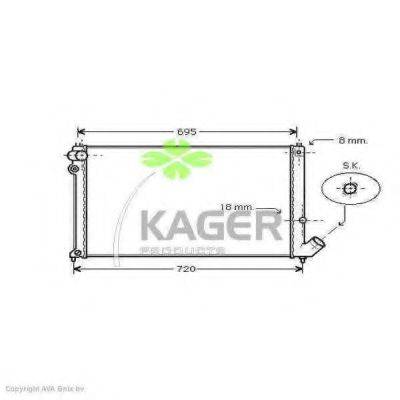 KAGER 310870 Радіатор, охолодження двигуна