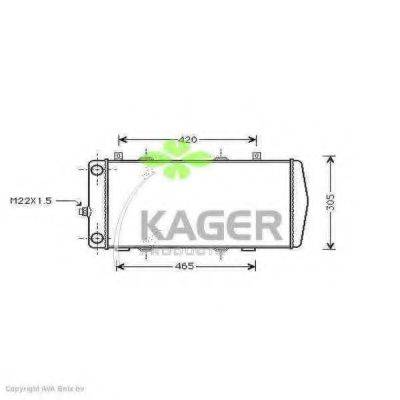KAGER 310994 Радіатор, охолодження двигуна