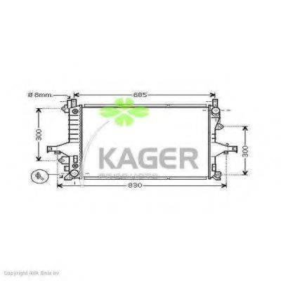KAGER 311163 Радіатор, охолодження двигуна