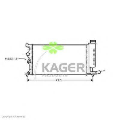 KAGER 311854 Радіатор, охолодження двигуна