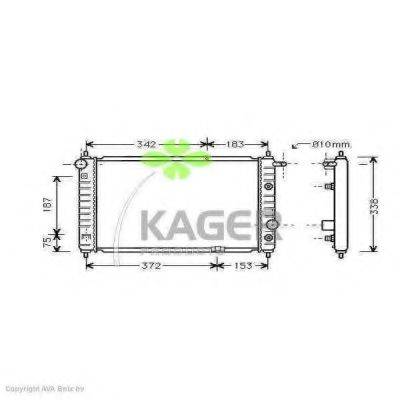 KAGER 312669 Радіатор, охолодження двигуна