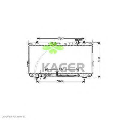 KAGER 313122 Радіатор, охолодження двигуна