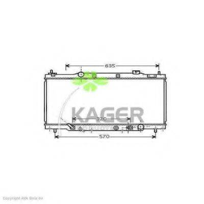 KAGER 313273 Радіатор, охолодження двигуна