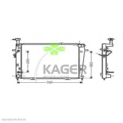 KAGER 313444 Радіатор, охолодження двигуна