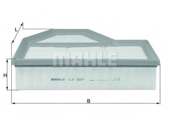 MAHLE ORIGINAL LX987 Повітряний фільтр
