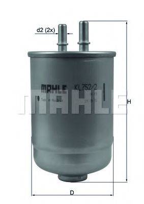 MAHLE ORIGINAL KL7522D Паливний фільтр