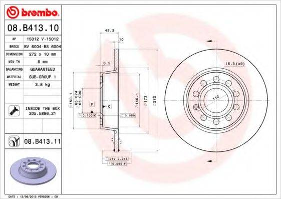 BRECO BS6004 гальмівний диск