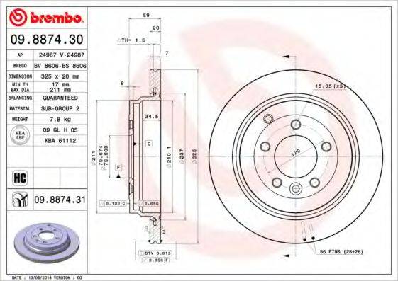 BRECO BS8606 гальмівний диск