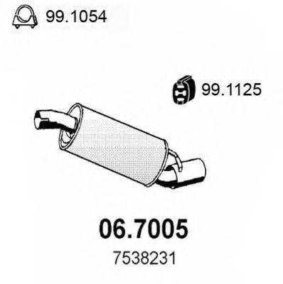 ASSO 067005 Глушник вихлопних газів кінцевий