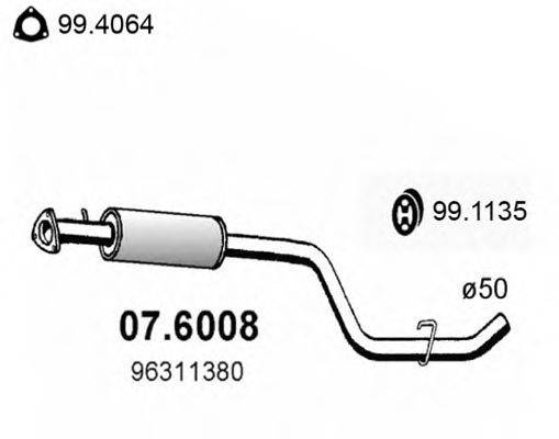 ASSO 076008 Середній глушник вихлопних газів