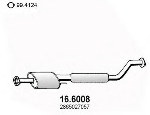 ASSO 166008 Середній глушник вихлопних газів