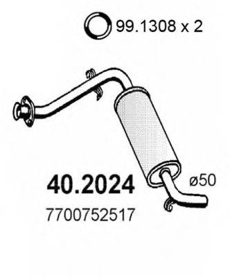 ASSO 402024 Передглушувач вихлопних газів