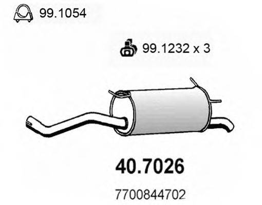 ASSO 407026 Глушник вихлопних газів кінцевий