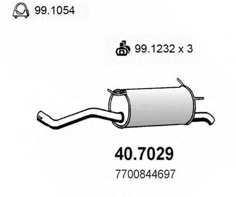 ASSO 407029 Глушник вихлопних газів кінцевий