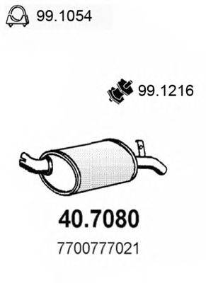 ASSO 407080 Глушник вихлопних газів кінцевий