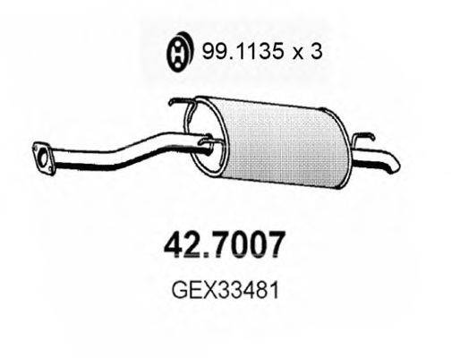 ASSO 427007 Глушник вихлопних газів кінцевий