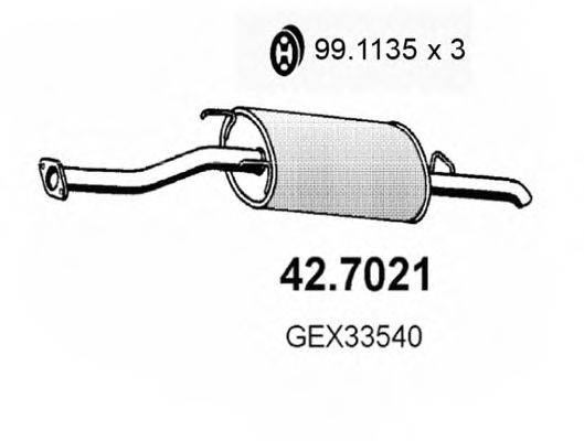 ASSO 427021 Глушник вихлопних газів кінцевий