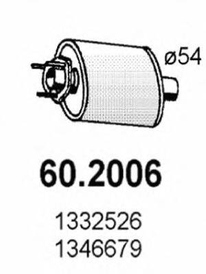 ASSO 602006 Передглушувач вихлопних газів