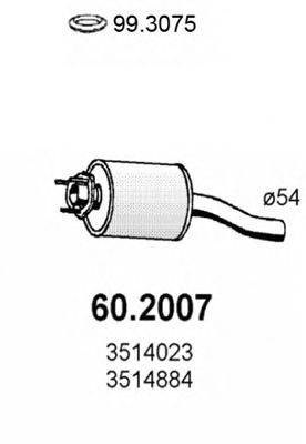 ASSO 602007 Передглушувач вихлопних газів