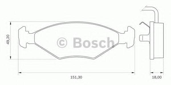 BOSCH 0986BB0271 Комплект гальмівних колодок, дискове гальмо
