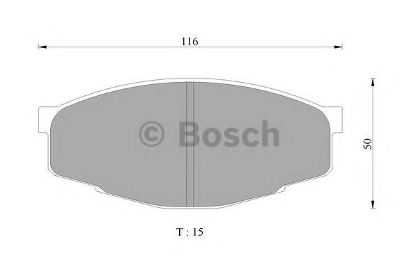 BOSCH 0986AB9309 Комплект гальмівних колодок, дискове гальмо