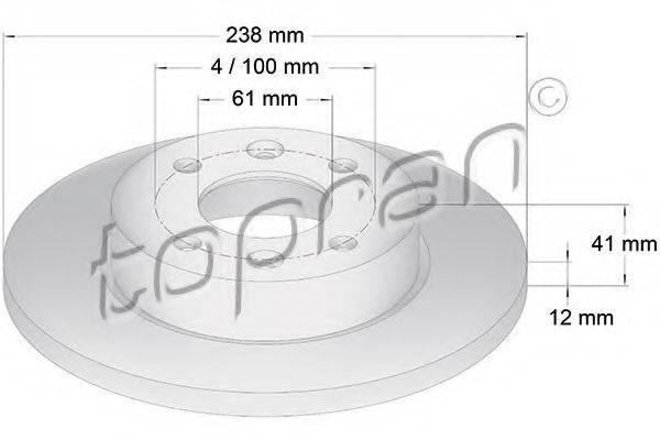 TOPRAN 700175 гальмівний диск