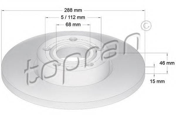 TOPRAN 103755 гальмівний диск