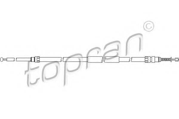 TOPRAN 501725 Трос, стоянкова гальмівна система